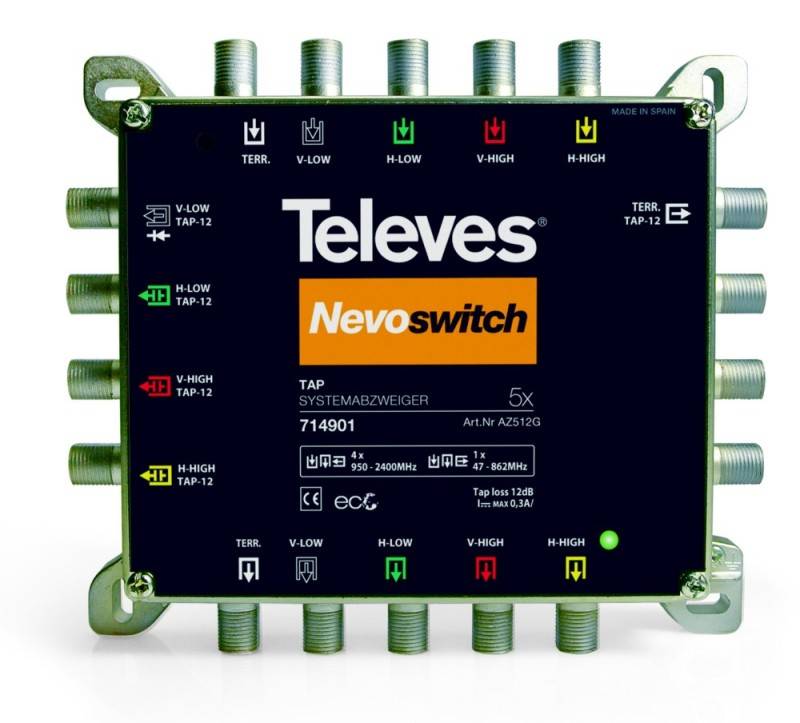 Televes Abzweiger 5f. Guß AZS512G-1
