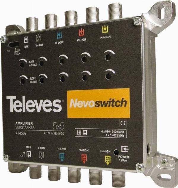 Televes Verstärker 5-fach Guß MS530VGQ