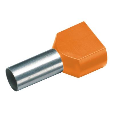 Cimco 18 2430 Zwillings-Aderendhülse 0.50 mm² Teilisoliert Orange 100 St. 