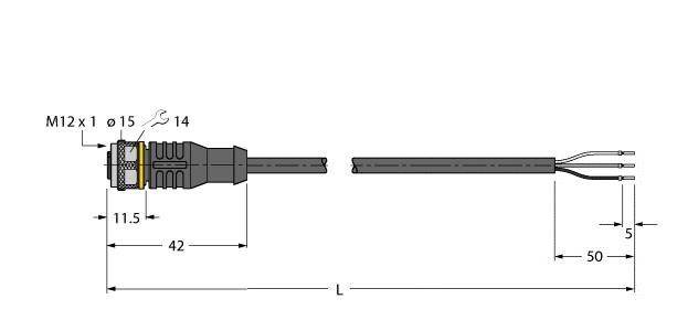 Turck Aktuator- u. Sensorleitung RKC4T-2/TEL-1