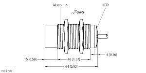 Turck Sensor NI20-M30-VN6X 7M-1