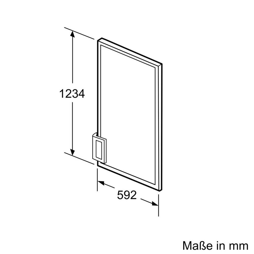 Bosch KFZ40AX0 - Dekorative Fläche - Weiß/Aluminium - 581 x 1206 mm-1