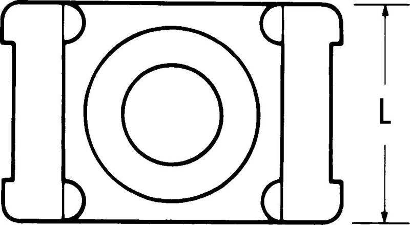 100 Stk. HellermannTyton Befestigungssockel CTM3--2