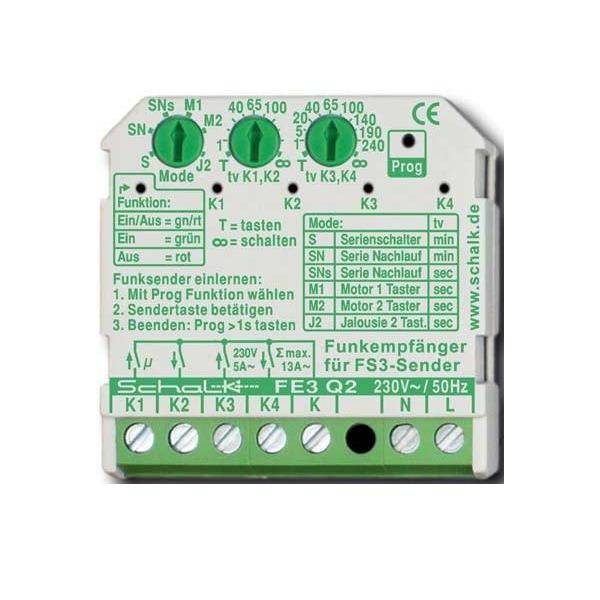 Schalk Empfänger FE3Q2 UP für 4 Relais 230V AC-0
