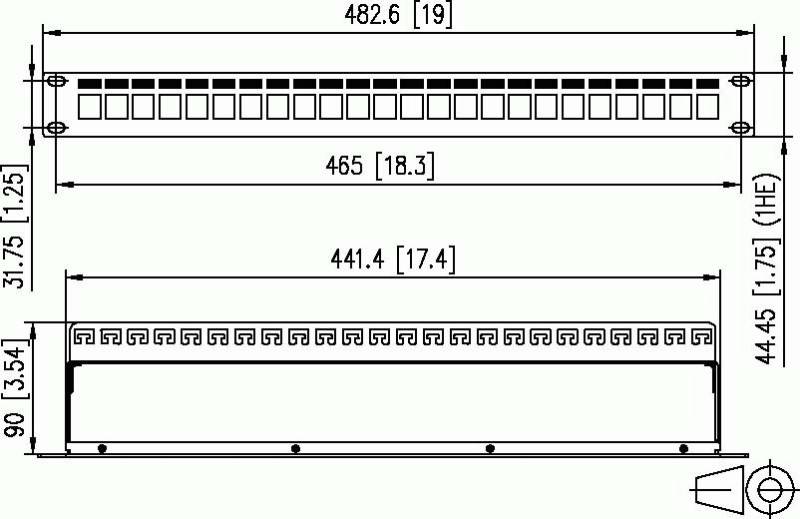 Metz Connect Patchpanel Keystone 130926-0003KE-1