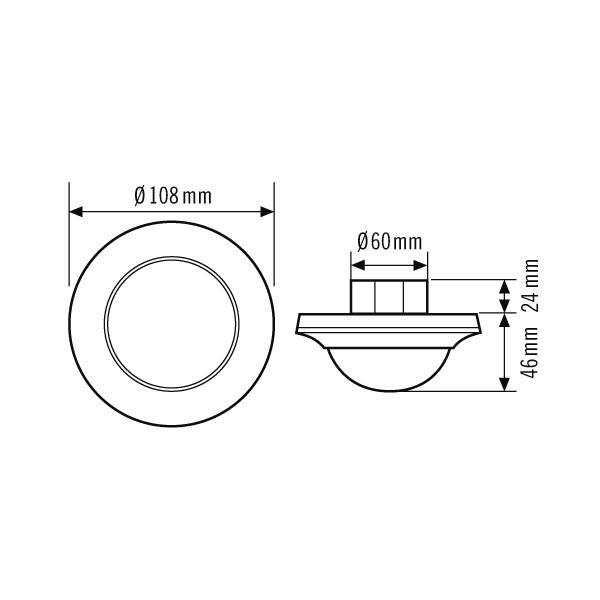 ESYLUX Decken-Präsenzmelder PD-C 360i/24 ELC-1