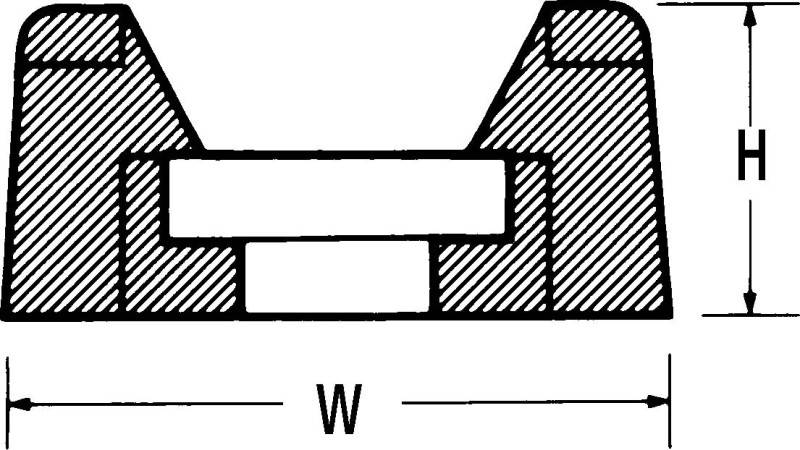 100 Stk. HellermannTyton Befestigungssockel CTM1-1