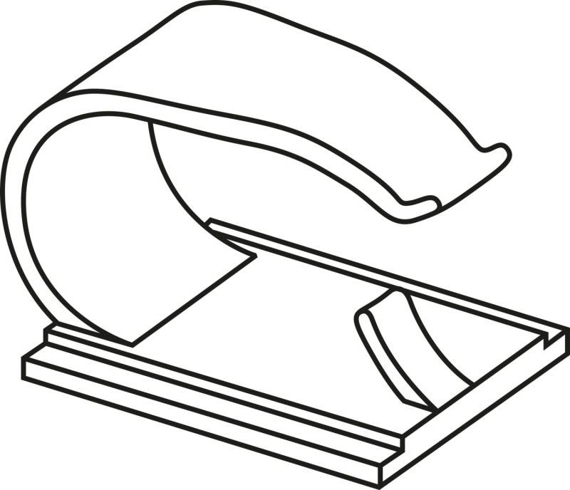 200 Stk. HellermannTyton Klebesockel RB8 PA66 BK-4