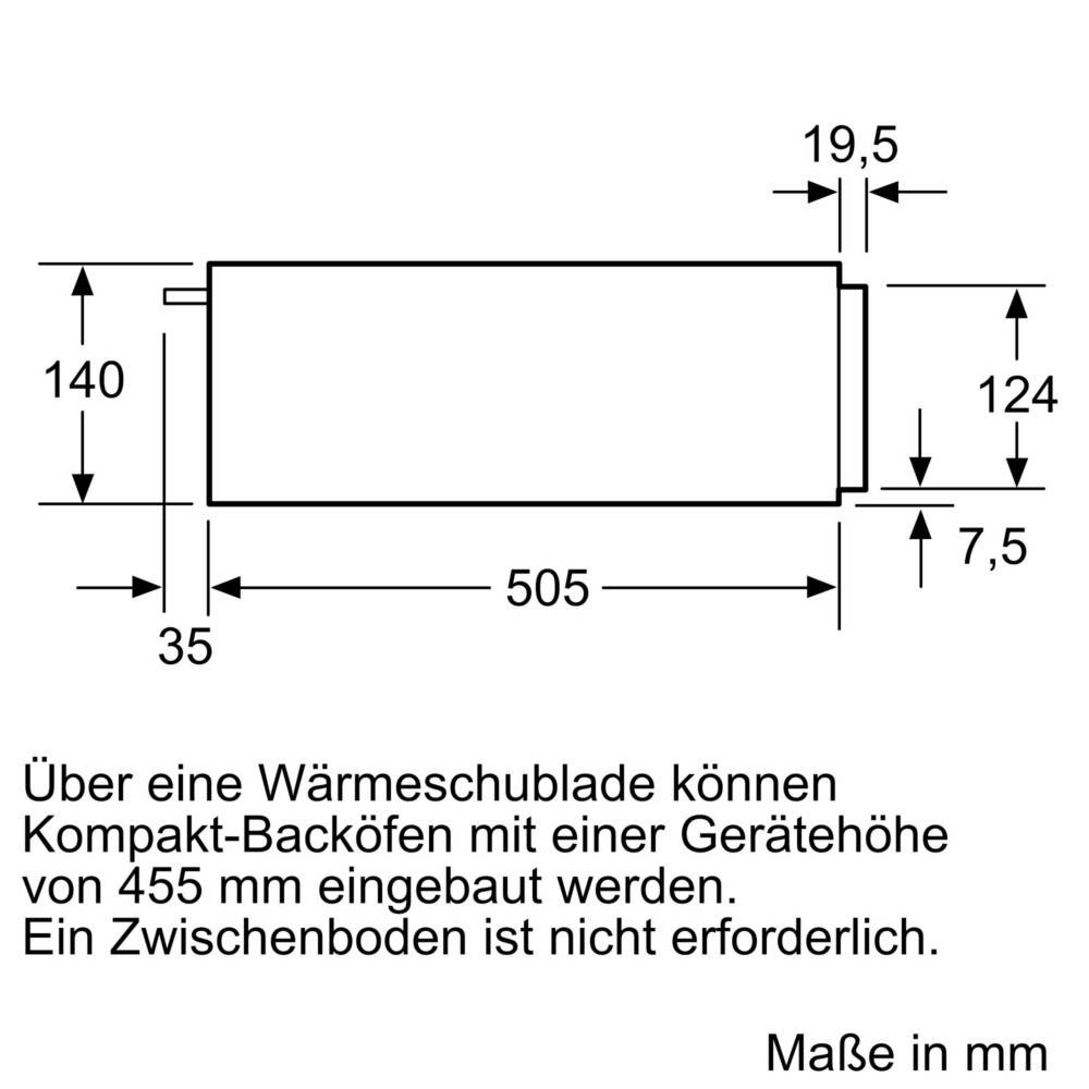 Bosch MDA Wärmeschublade BIC510NB0-2