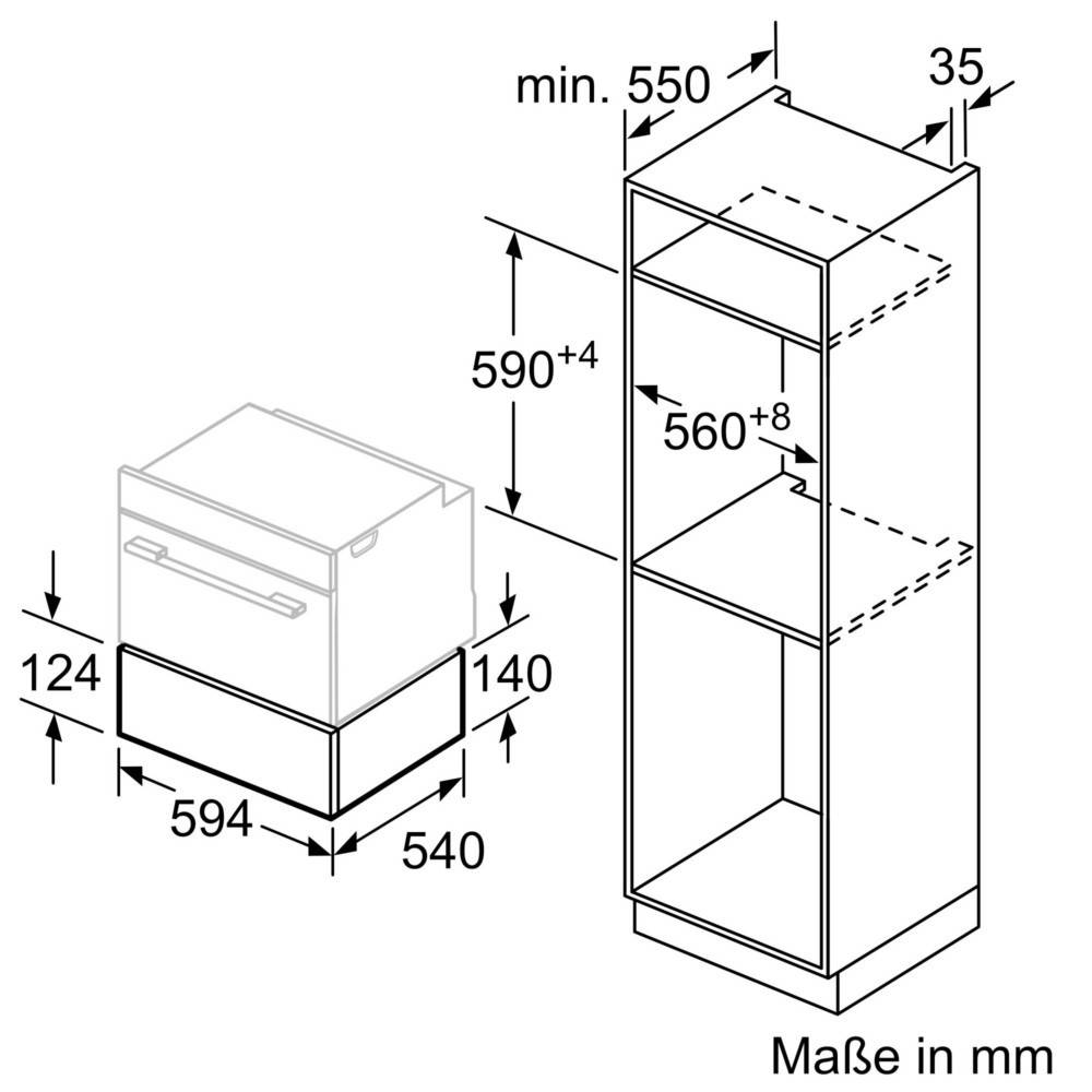 Bosch MDA Wärmeschublade BIC510NB0-3