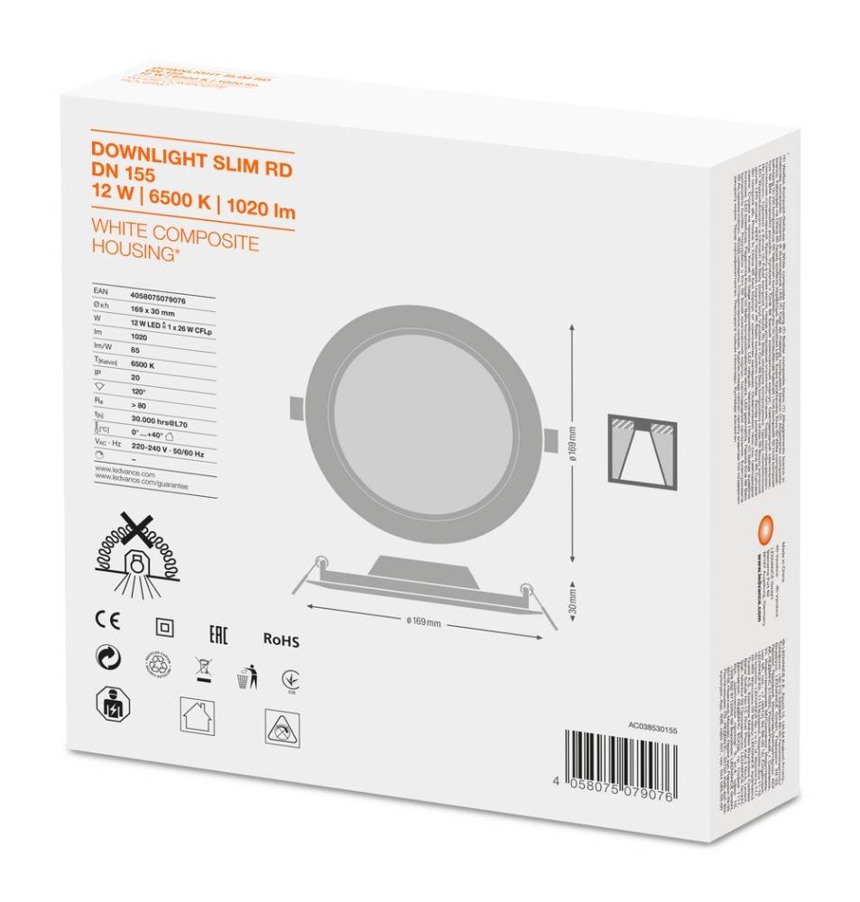 Ledvance LED Downlight DLSLIMDN15512W/6500K-4