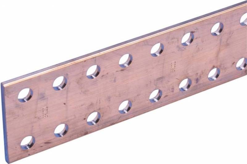 2 Stk. Erico Kupferschiene gelocht DPCB100X5-0