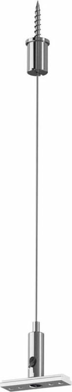 SLV 1000535 - Pendelabhängung für GRAZIA 20 LED Aufbauprofil (200 cm Pendellänge | 2 Stück) - silber-0