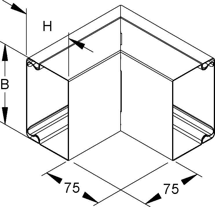 Niedax Außeneck, 90 Grad LUAC 60.200-1