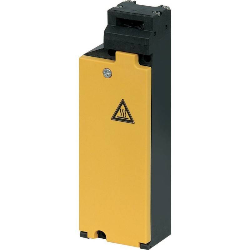 Auf diesem Bild sieht man einen Sicherheitsschalter der Marke Eaton. Dieser Sicherheitsschalter ist Kurzschlusssicher.