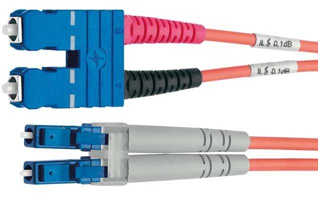 Telegärtner 100012331 Glasfaser LWL Anschlusskabel 3.00 m Türkis [1x SC-Stecker - 1x LC-Stecker] 50/125 µ Multimode OM3