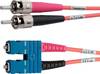 Telegärtner L00890C0059 Glasfaser LWL Anschlusskabel 1.00 m Türkis [1x ST-Stecker - 1x SC-Stecker] 50/125 µ Multimode OM3