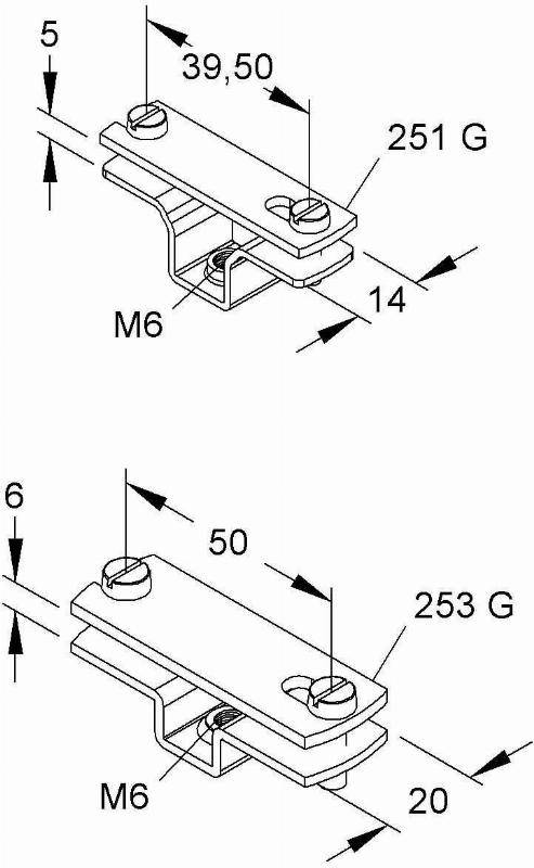 50 Stk. Niedax Abstandschelle 253 G-0