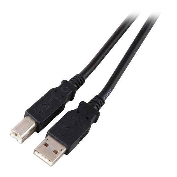 USB2.0 Anschlusskabel A-B, St.-St. -- 0,5m, schwarz, Classic Multimedia USB Kabel-0