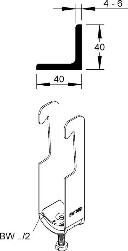 100 Stk. Niedax Bügelschelle BW 22/2-2