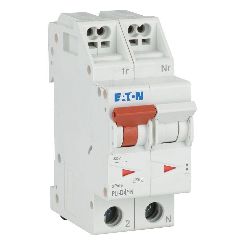 Eaton Leitungsschutzschalter PLI-D4/1N-2