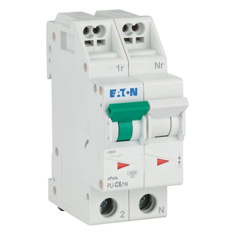 Eaton Leitungsschutzschalter PLI-C6/1N-2