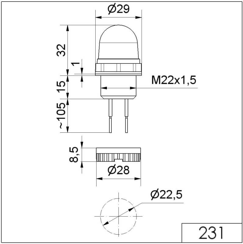 Werma LED-Dauerleuchte 23110068-1