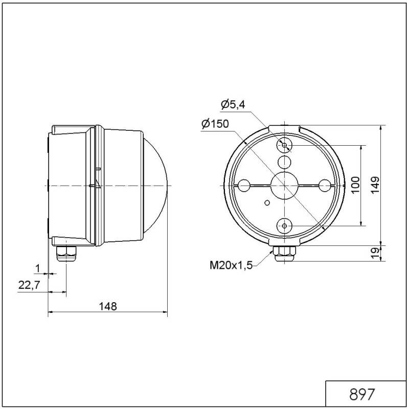 Werma Doppel-Blitzleuchte 24VDC 89710055-1