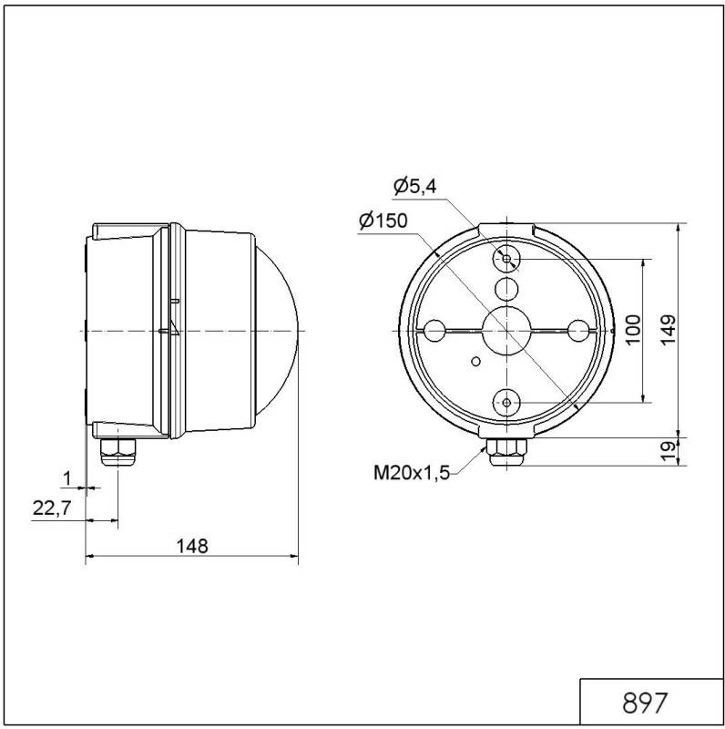 Werma Doppel-Blitzleuchte 24VDC 89710055-2