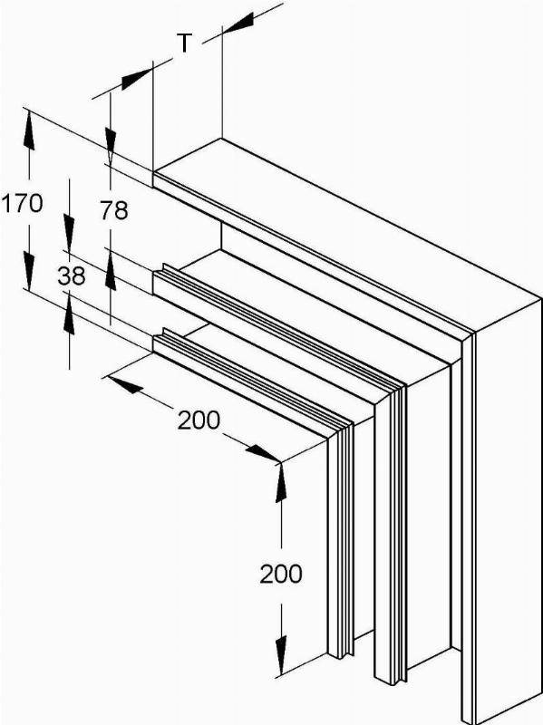 Niedax DKU-Vertikaleck DKVU 170-78T100 S-0