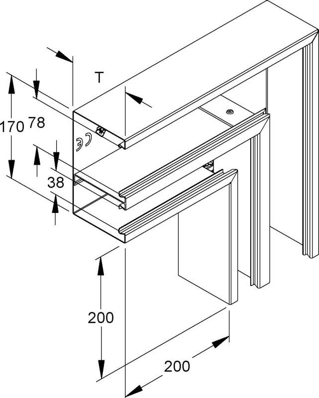Niedax DKU-Vertikaleck DKVU 170-78T100 S-1