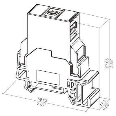 Weidmüller Tragschienen-Outlet IE-TO-USB-1