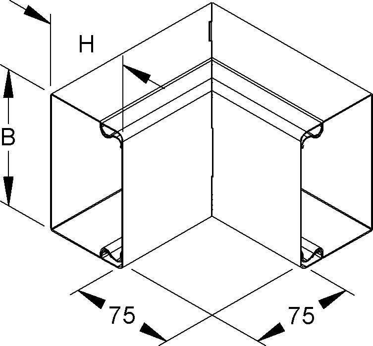 Niedax Inneneck, 90 Grad LUIC 80.080 E3-1