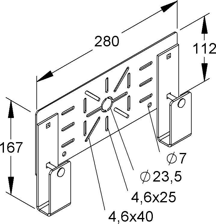 5 Stk. Niedax Platte Vertikal KRMPV 280 F-1
