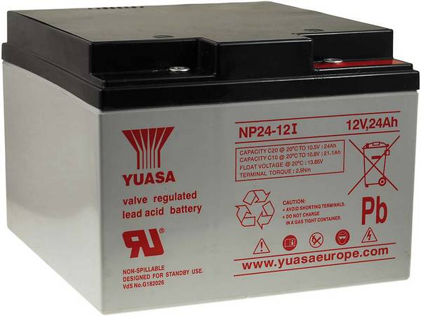 YUASA Bleiakku NP24-12I Vds, 12V, Lead-Acid