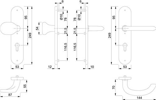 Schutzgarnitur Mar.E86G/3331/3310/1138Z VA F69 92mm 66-71mm HOPPE-2