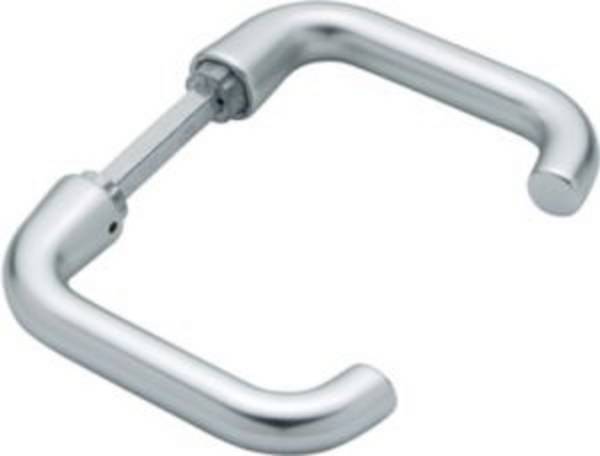 Türdrückerpaar Paris 138L Alu.F1 o.Rosetten 4-KT.8mm HOPPE