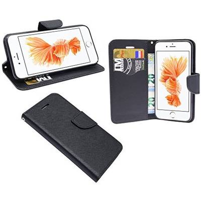 iPhone 8 Plus Handyhülle Tasche Flip Case Smartphone Schutzhülle Schwarz