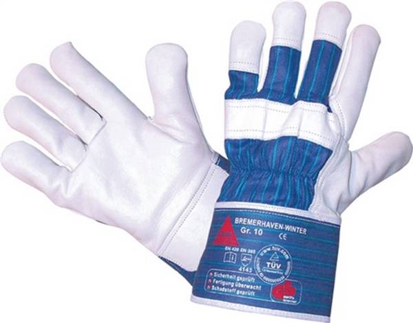 Handschuhe Bremerhaven Winter Gr.10 natur/blau EN 388 EN 511 PSA II HASE