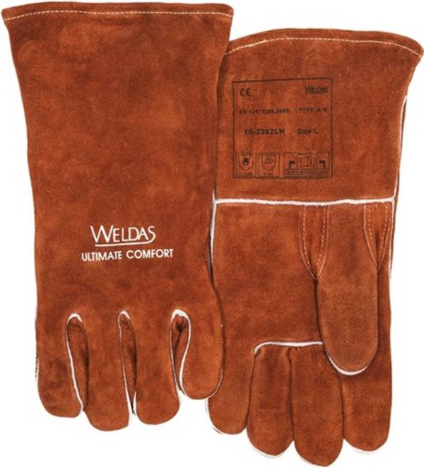 SchweiÃerhandschuhe Gr.XL(9,5) braun Qualitäts-Rindspaltleder EN388,EN12477 10PA