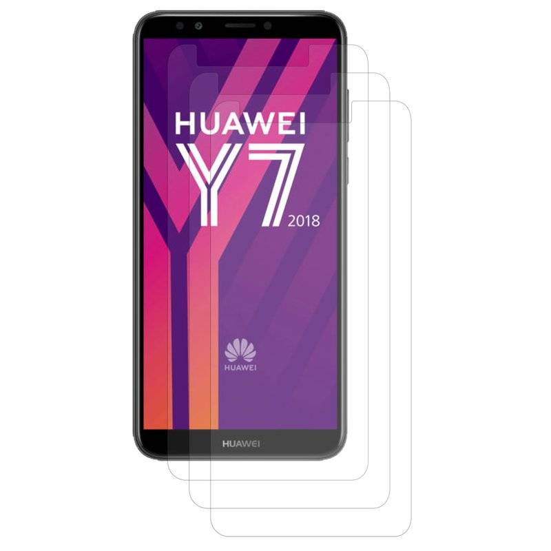 3x Huawei Y7 2018 Schutzfolie Handy Displayschutz-0