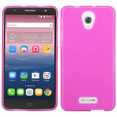 Alcatel Pop 4 Plus Handy Silikon Schutzhülle Cover Case Pink