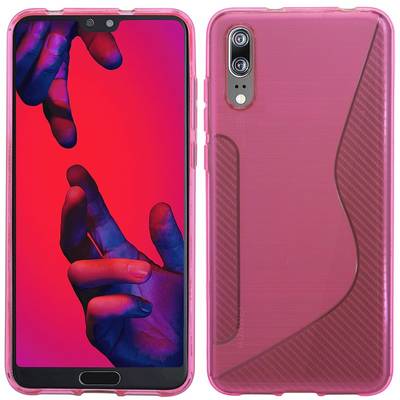 Huawei P20 Handy Silikon Schutzhülle Cover Case Pink