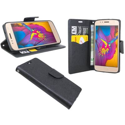 Lenovo Moto G5S Plus Handyhülle Tasche Flip Case Smartphone Schutzhülle Schwarz