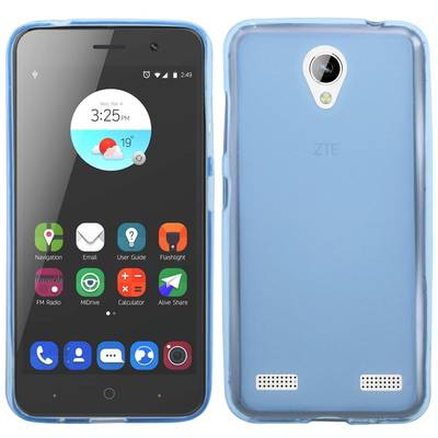 ZTE Blade A520 Handy Silikon Schutzhülle Cover Case Blau