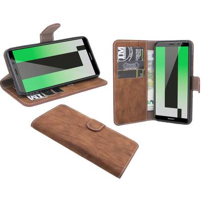 Huawei Mate 10 Lite Handyhülle Tasche Flip Case Smartphone Schutzhülle Braun