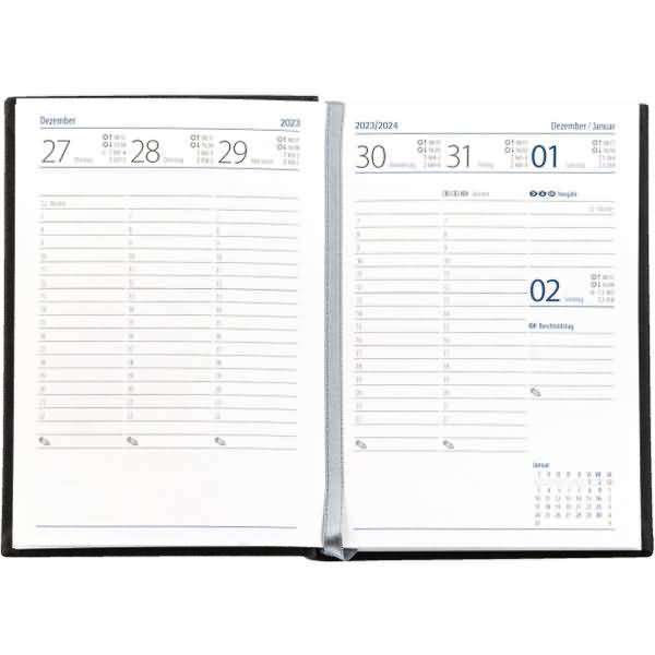Taschenkalender 10,5x14,8cm 1 Woche / 2 Seiten blau 2027-1