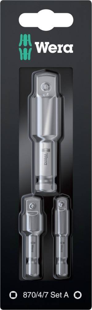 Steckschlüsseladapter-Set1/4"-1/2" 3-teilig Wera - Artikel: 4013288139115-0