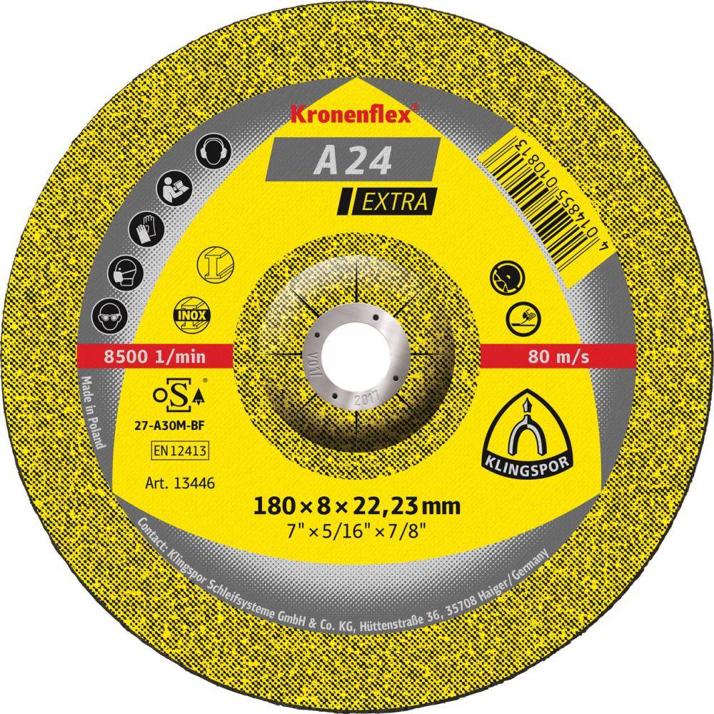 Schruppscheibe A24 Extra 180x6mm gekr. Klingspor - Artikel: 4014855010790-0