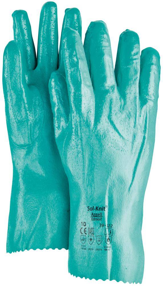 Handsch. Sol-Knit 39-122,rau,310 mm,Gr. 10-0